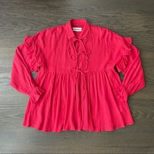 Urban Outfitters Long Sleeve Peasant Top